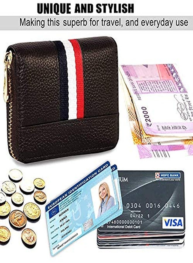 rts New Imported Stylish 12 Slot PU Leather Credit/Debit/ATM/Visiting/Business Zipper Card Holder Case Wallet for Unisex/Men & Women RFID Blocking Protected with Money Coin Purse Festive Valentines - Image 5